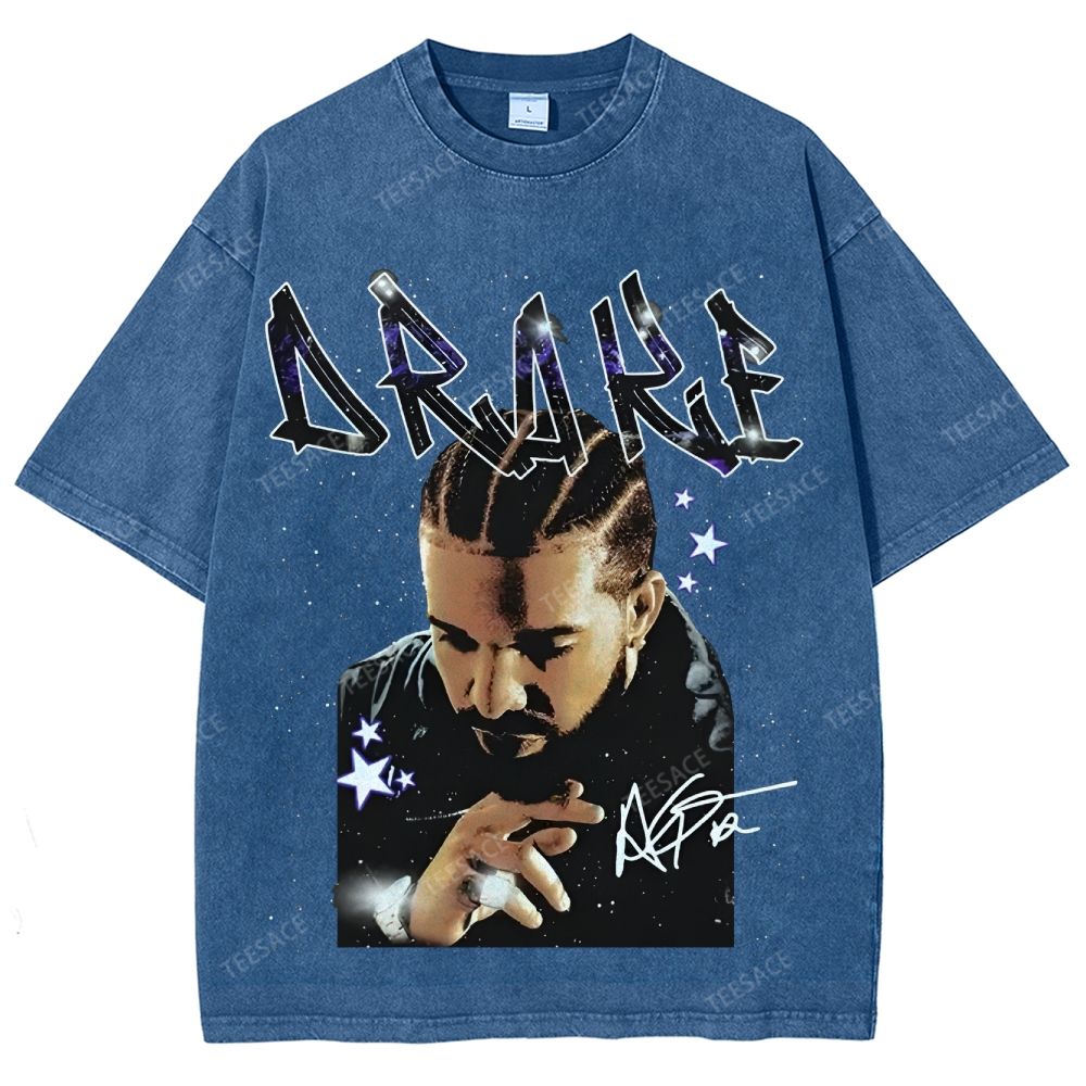 Unisex-Adult Ultra Cotton Washed T-Shirt Graphic  DRAKE TEE
