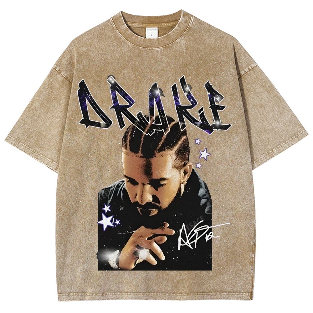 Unisex-Adult Ultra Cotton Washed T-Shirt Graphic  DRAKE TEE