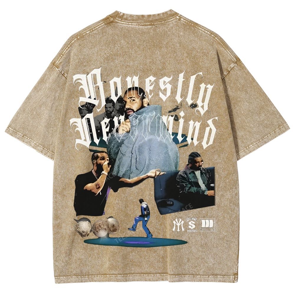 Unisex-Adult Ultra Cotton Washed T-Shirt Graphic  DRAKE TEE