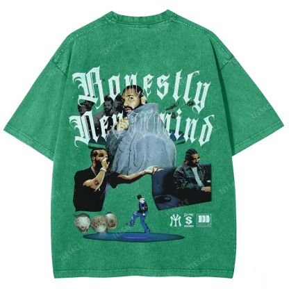 Unisex-Adult Ultra Cotton Washed T-Shirt Graphic  DRAKE TEE