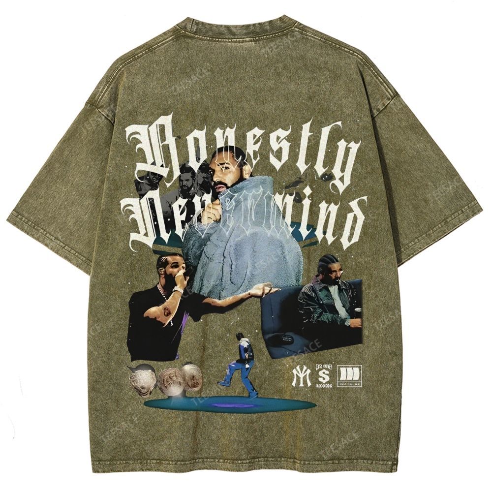 Unisex-Adult Ultra Cotton Washed T-Shirt Graphic  DRAKE TEE