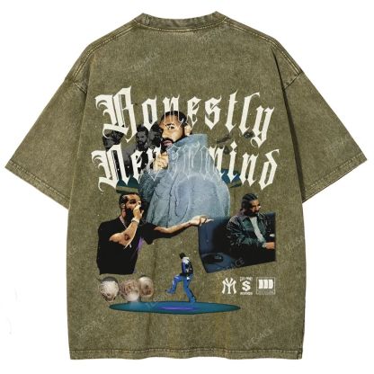 Unisex-Adult Ultra Cotton Washed T-Shirt Graphic  DRAKE TEE