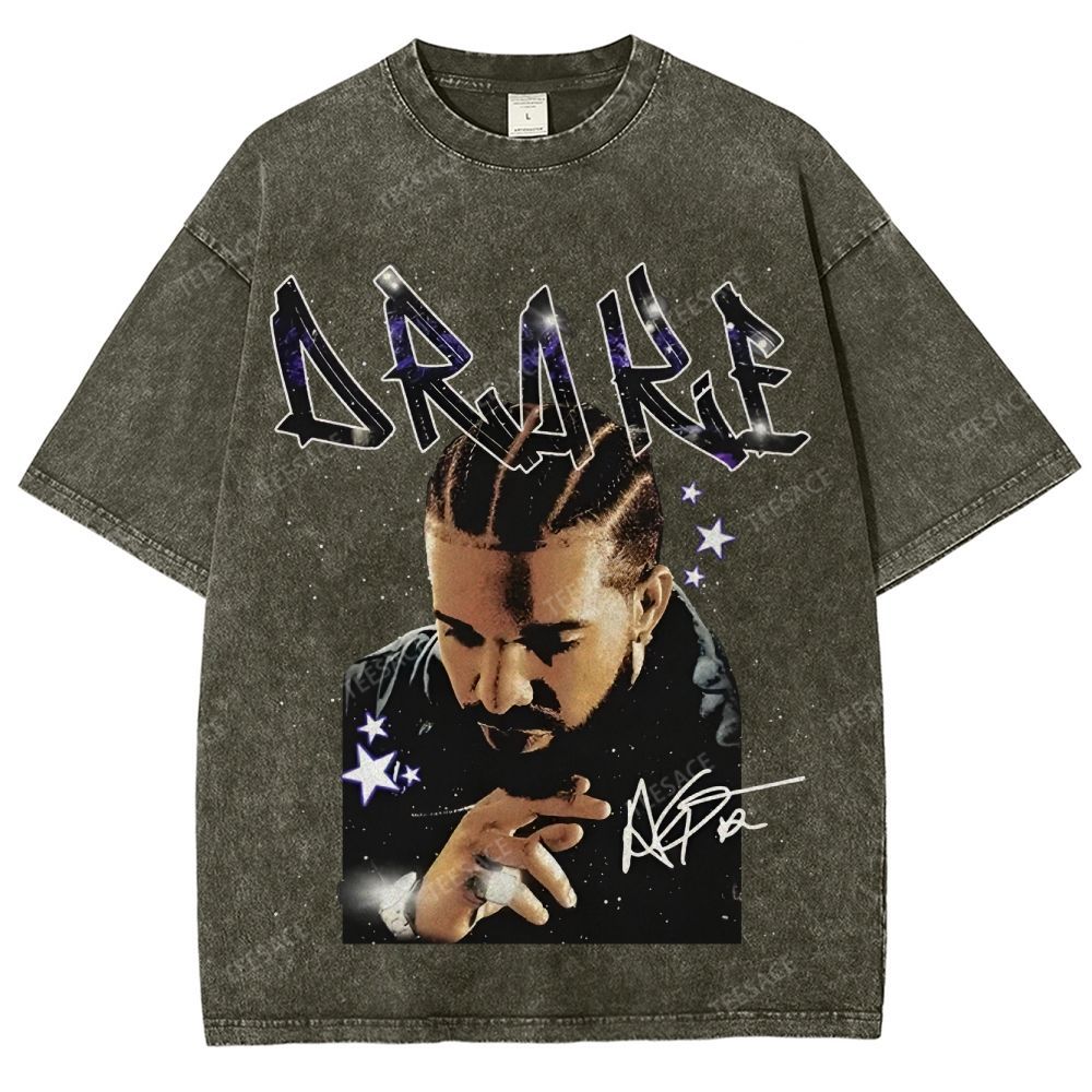 Unisex-Adult Ultra Cotton Washed T-Shirt Graphic  DRAKE TEE