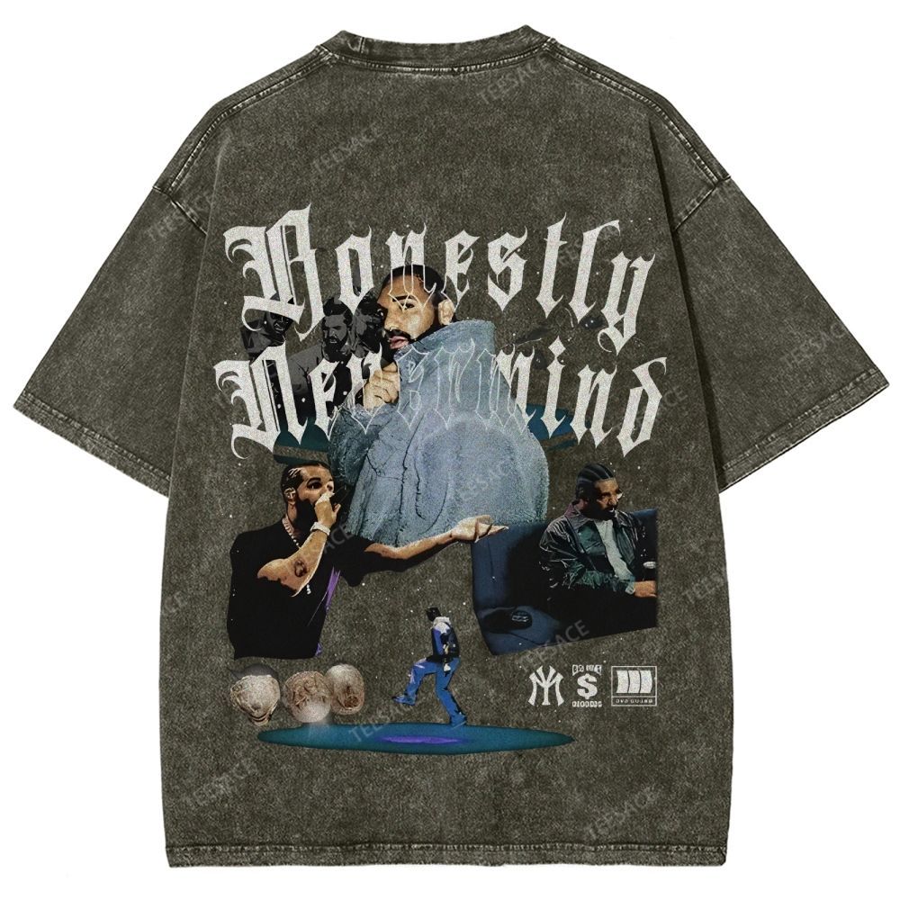 Unisex-Adult Ultra Cotton Washed T-Shirt Graphic  DRAKE TEE