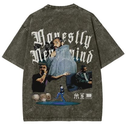 Unisex-Adult Ultra Cotton Washed T-Shirt Graphic  DRAKE TEE