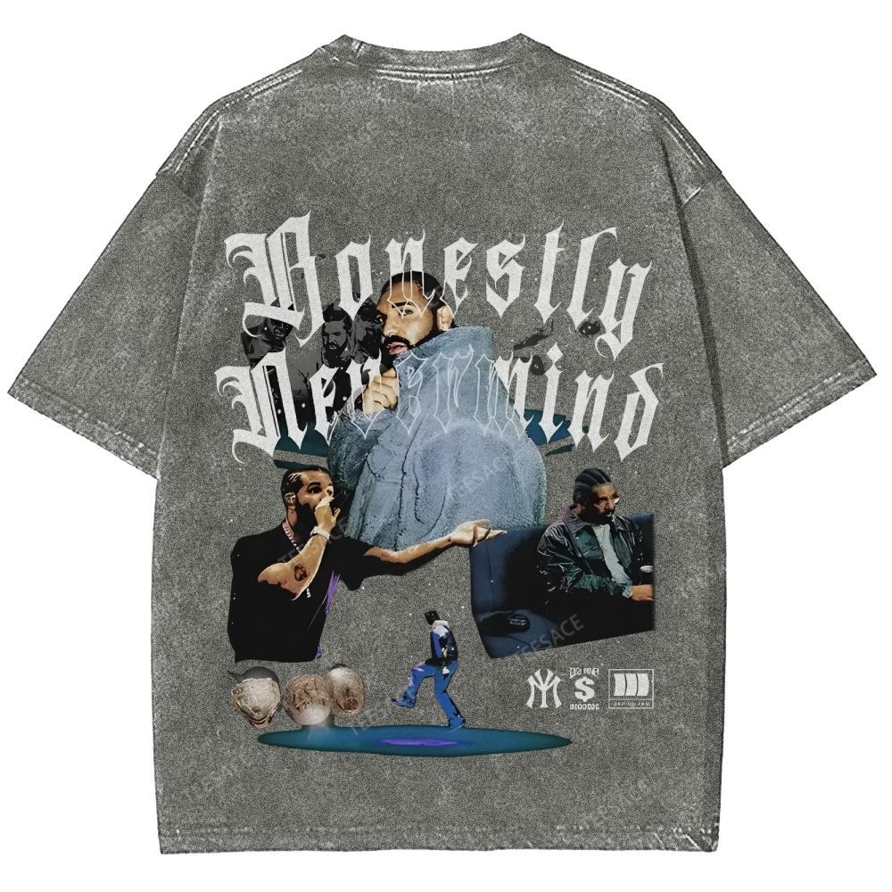Unisex-Adult Ultra Cotton Washed T-Shirt Graphic  DRAKE TEE