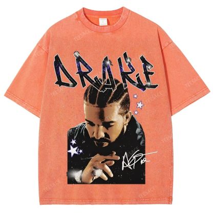 Unisex-Adult Ultra Cotton Washed T-Shirt Graphic  DRAKE TEE