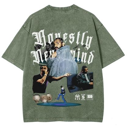 Unisex-Adult Ultra Cotton Washed T-Shirt Graphic  DRAKE TEE
