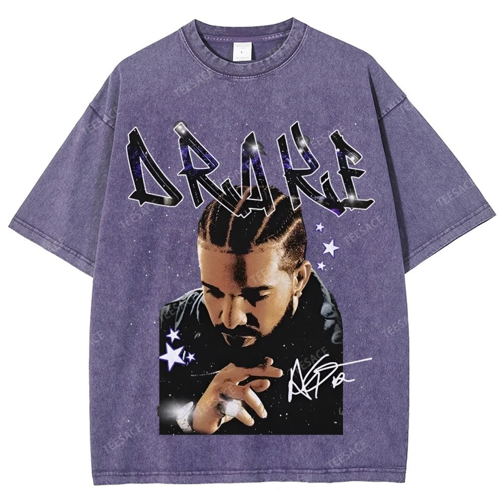 Unisex-Adult Ultra Cotton Washed T-Shirt Graphic  DRAKE TEE