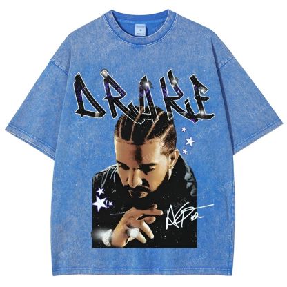 Unisex-Adult Ultra Cotton Washed T-Shirt Graphic  DRAKE TEE