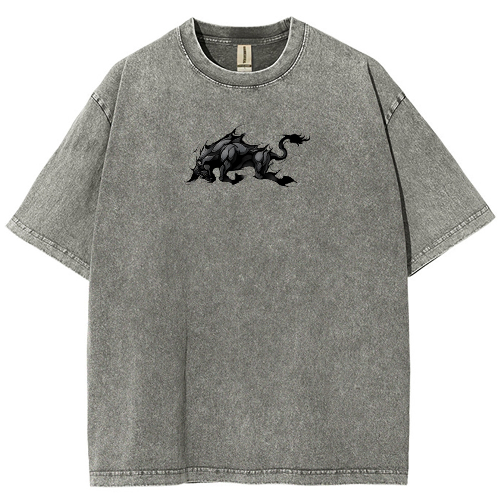 Yami Sukehiro x Black Bulls Black Clover Unisex Fit Washed T-Shirt