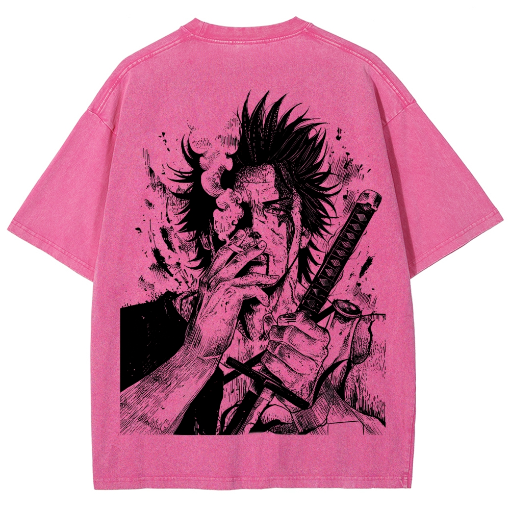 Yami Sukehiro x Black Bulls Black Clover Unisex Fit Washed T-Shirt