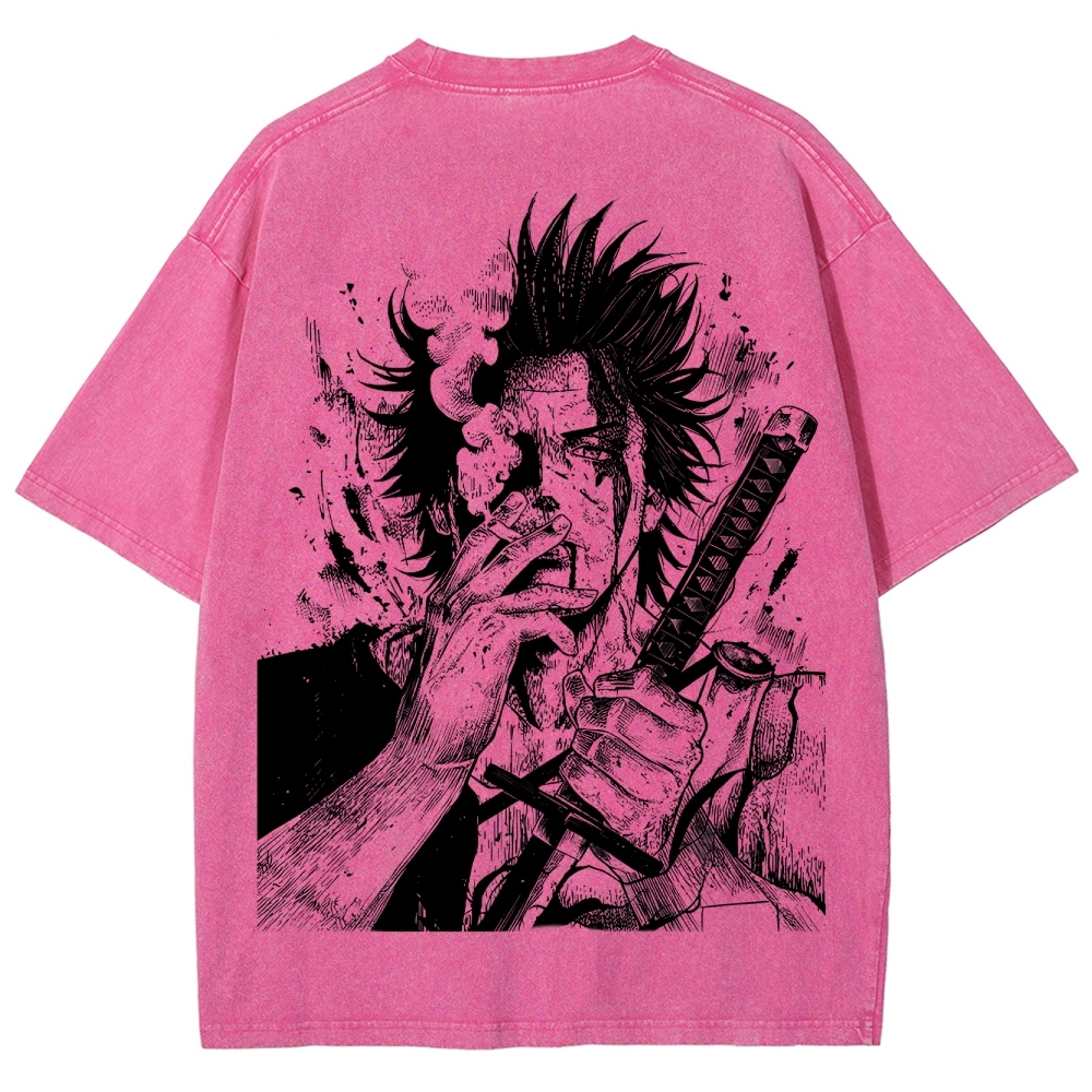 Yami Sukehiro x Black Bulls Black Clover Unisex Fit Washed T-Shirt