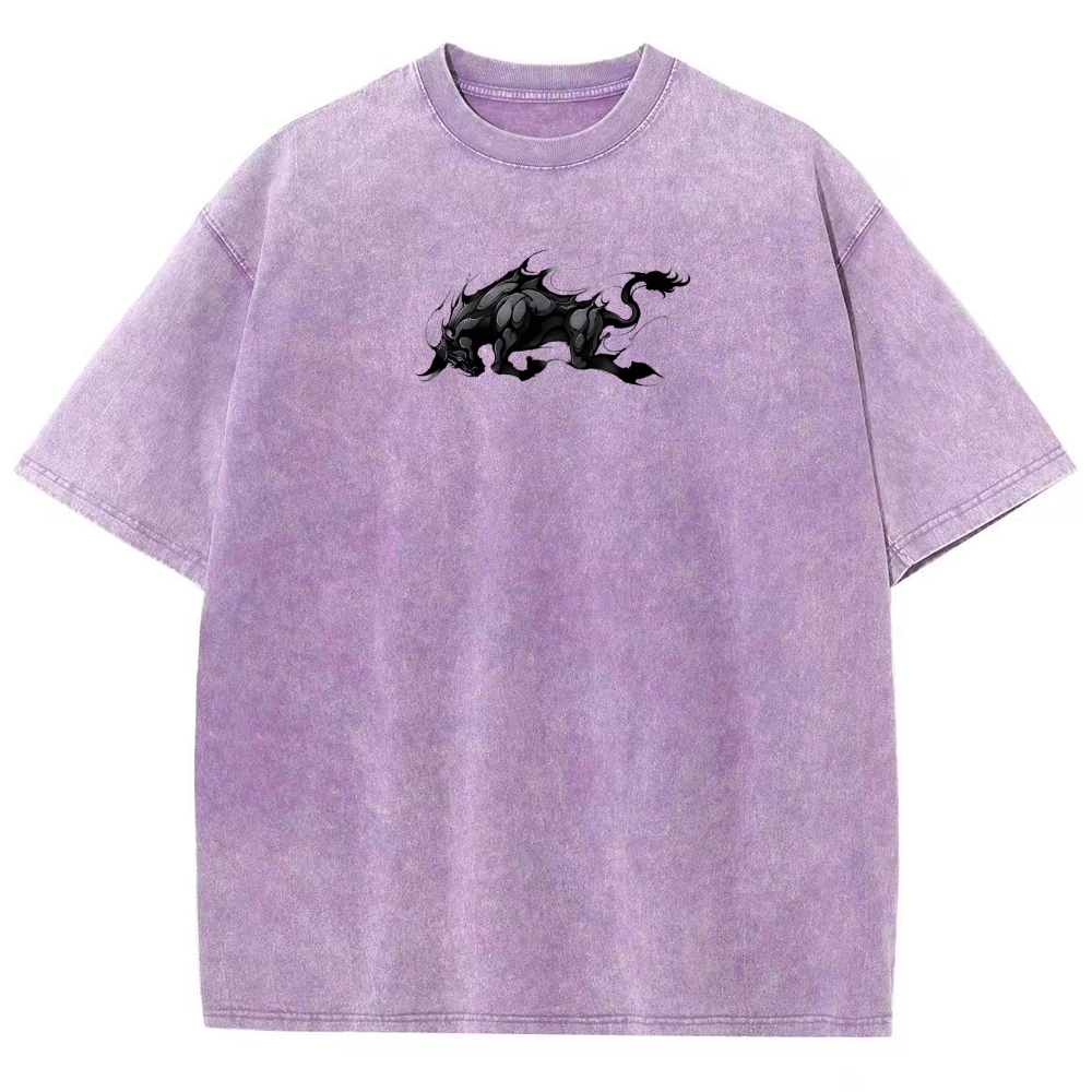 Yami Sukehiro x Black Bulls Black Clover Unisex Fit Washed T-Shirt