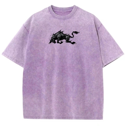 Yami Sukehiro x Black Bulls Black Clover Unisex Fit Washed T-Shirt