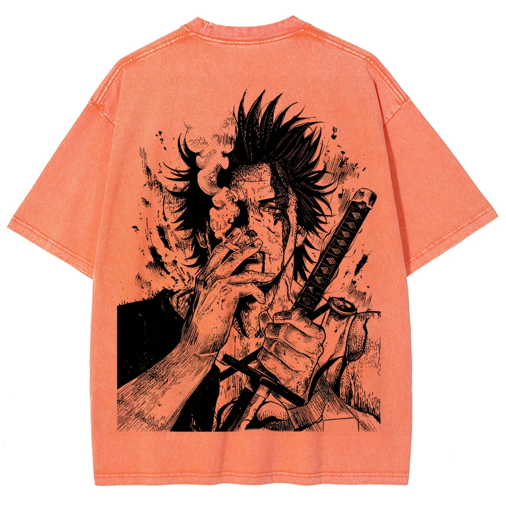 Yami Sukehiro x Black Bulls Black Clover Unisex Fit Washed T-Shirt