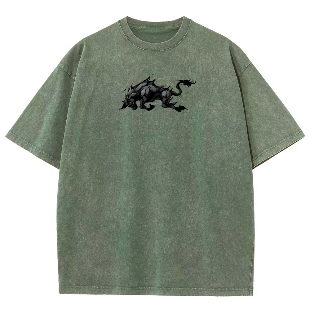 Yami Sukehiro x Black Bulls Black Clover Unisex Fit Washed T-Shirt