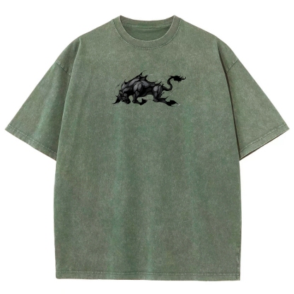 Yami Sukehiro x Black Bulls Black Clover Unisex Fit Washed T-Shirt