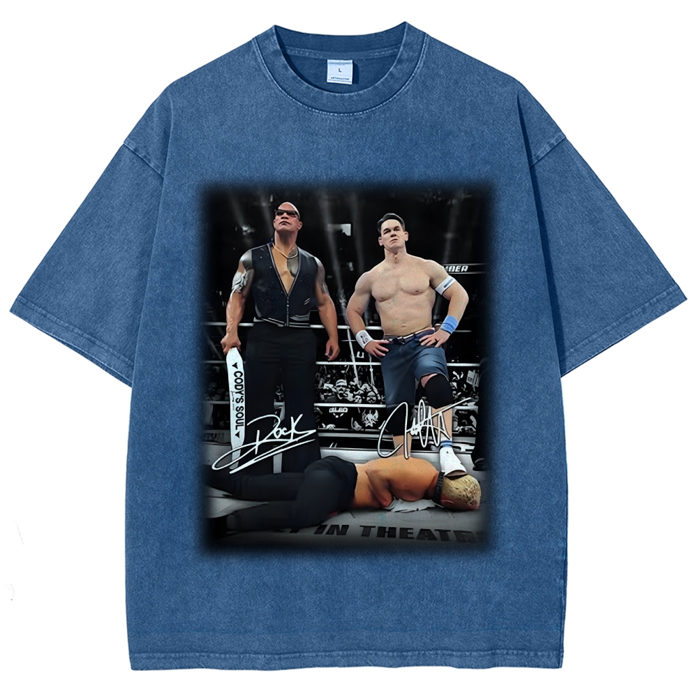 Dwayne Johnson Tee  Unisex Fit Washed T-Shirt 