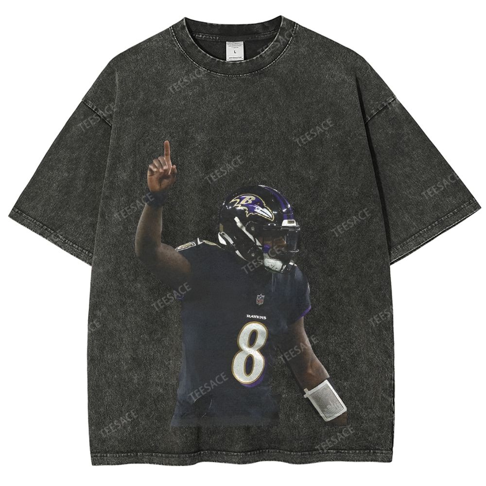 RAVENS Lamar Jackson Unisex Fit Washed T-Shirt 2505009456