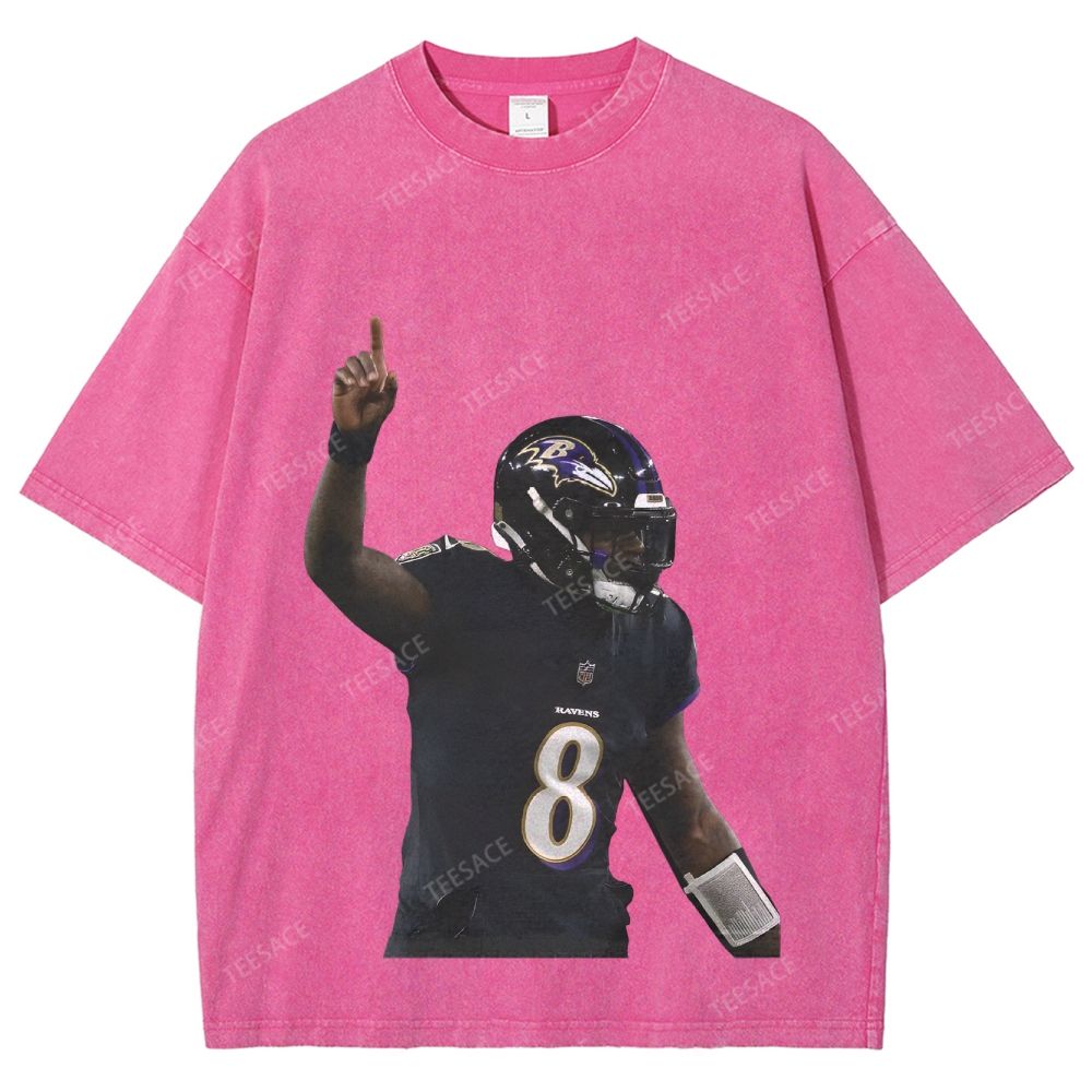 RAVENS Lamar Jackson Unisex Fit Washed T-Shirt 2505009456