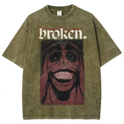 Solo Leveling Broken Unisex Fit Washed T-Shirt  