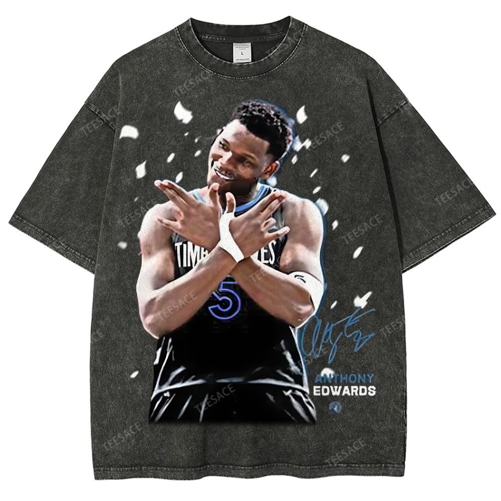 ANTHONY EDWARDS Unisex Fit Washed T-Shirt 