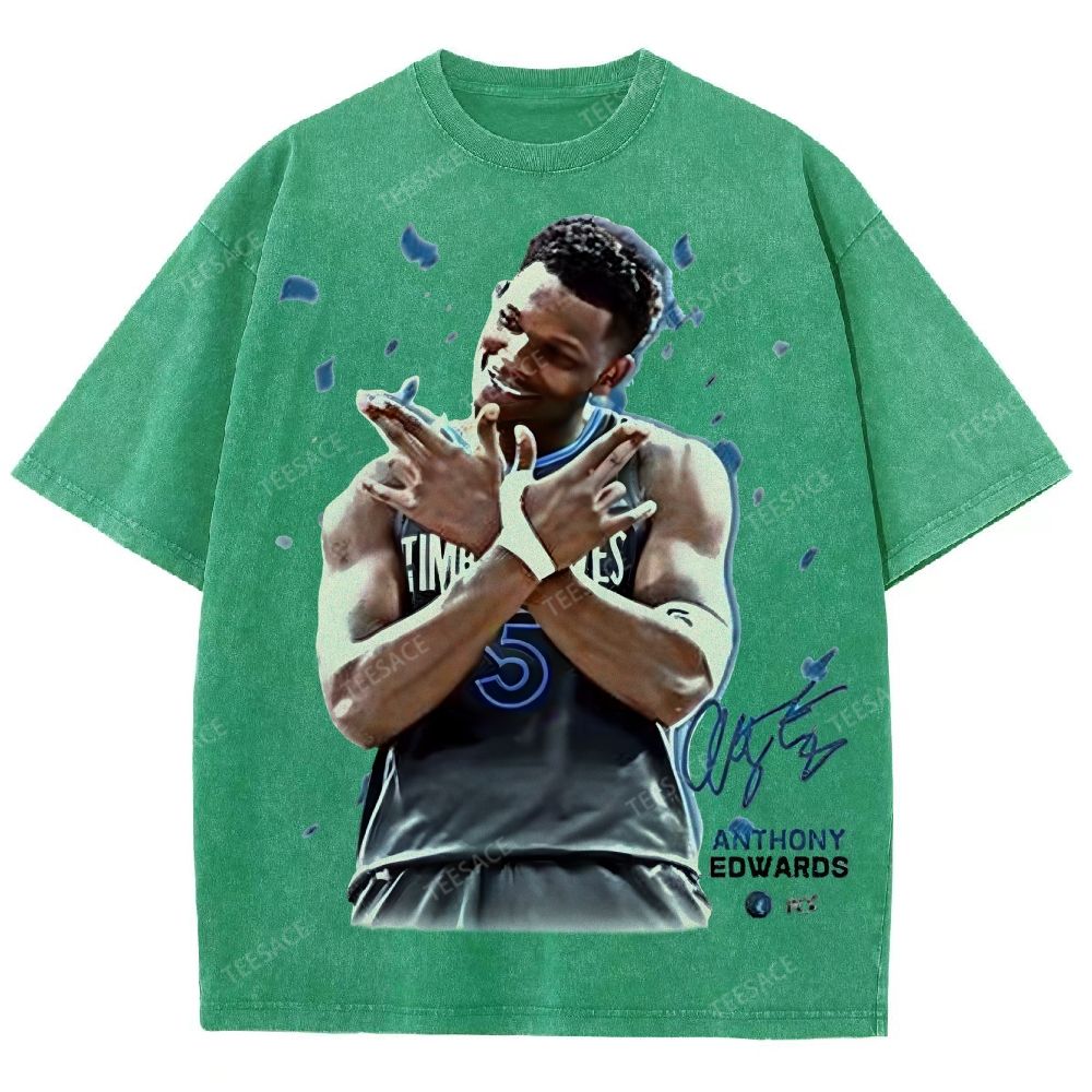 ANTHONY EDWARDS Unisex Fit Washed T-Shirt 