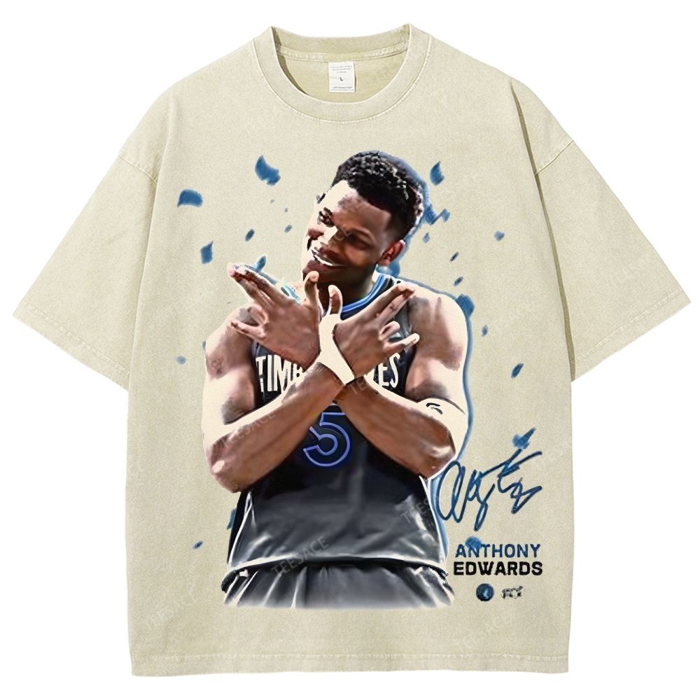 ANTHONY EDWARDS Unisex Fit Washed T-Shirt 