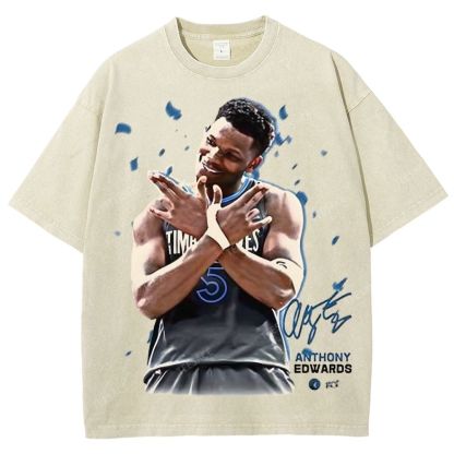 ANTHONY EDWARDS Unisex Fit Washed T-Shirt 