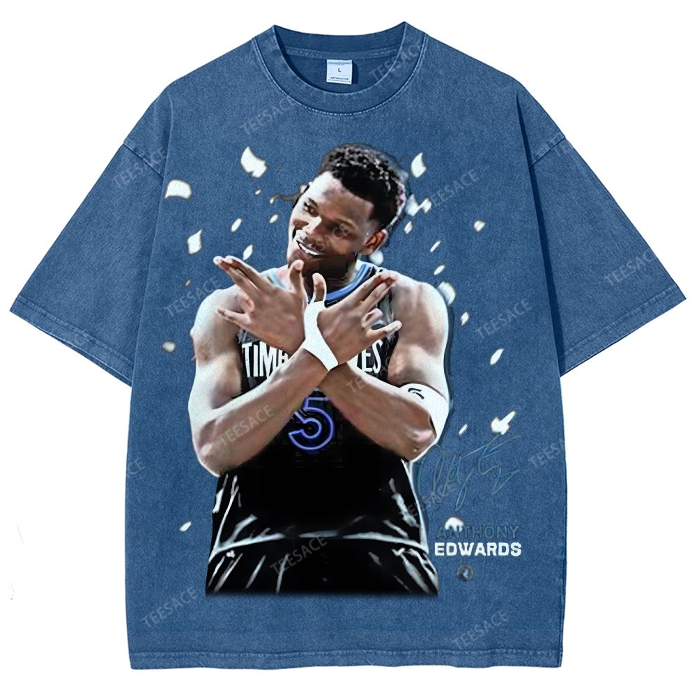 ANTHONY EDWARDS Unisex Fit Washed T-Shirt 