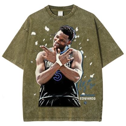 ANTHONY EDWARDS Unisex Fit Washed T-Shirt 