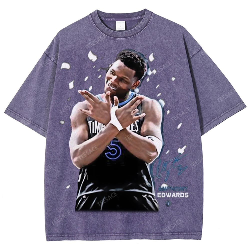 ANTHONY EDWARDS Unisex Fit Washed T-Shirt 