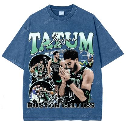 JAYSON TATUM TEE Unisex Fit Washed T-Shirt 
