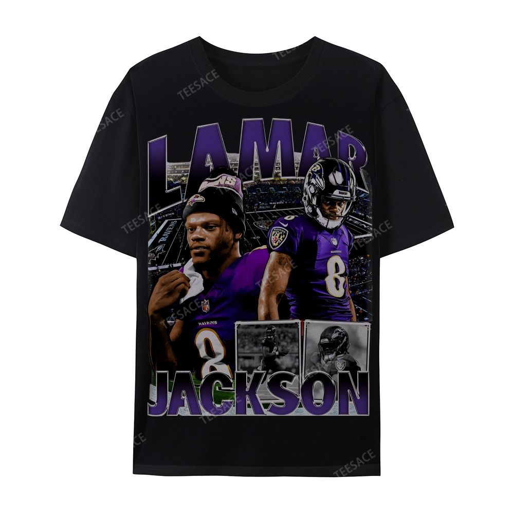 Unisex-Adult Ultra Cotton  T-Shirt Graphic  Lamar Jackson Tee