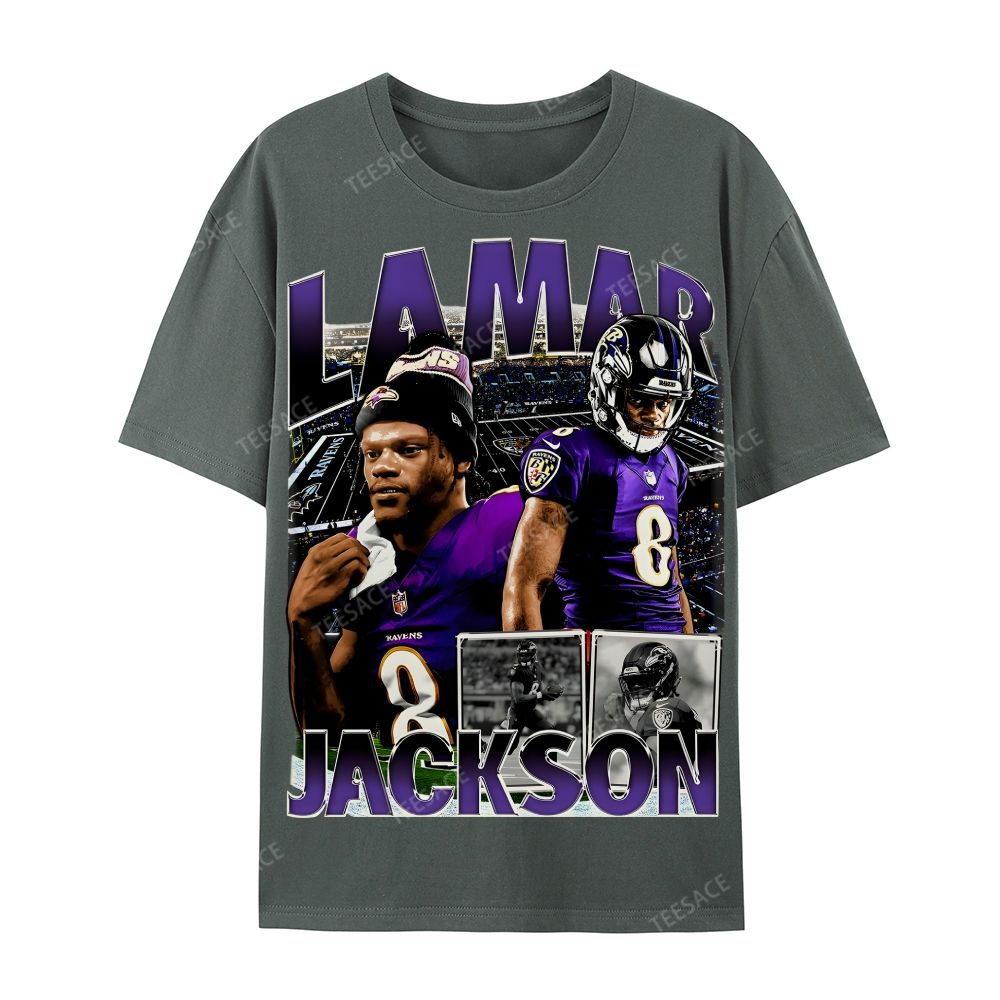 Unisex-Adult Ultra Cotton  T-Shirt Graphic  Lamar Jackson Tee