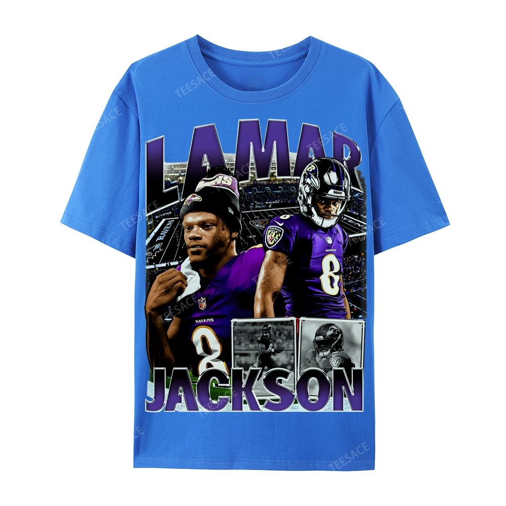Unisex-Adult Ultra Cotton  T-Shirt Graphic  Lamar Jackson Tee