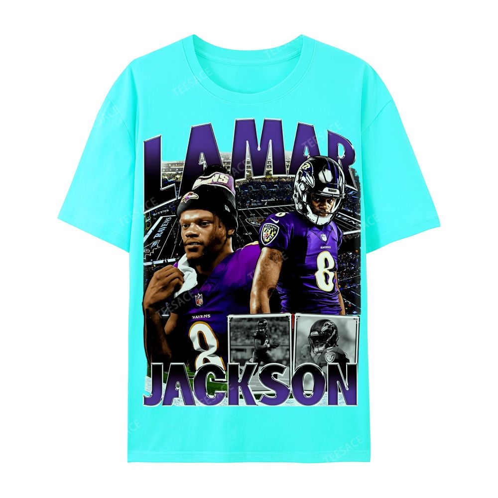 Unisex-Adult Ultra Cotton  T-Shirt Graphic  Lamar Jackson Tee