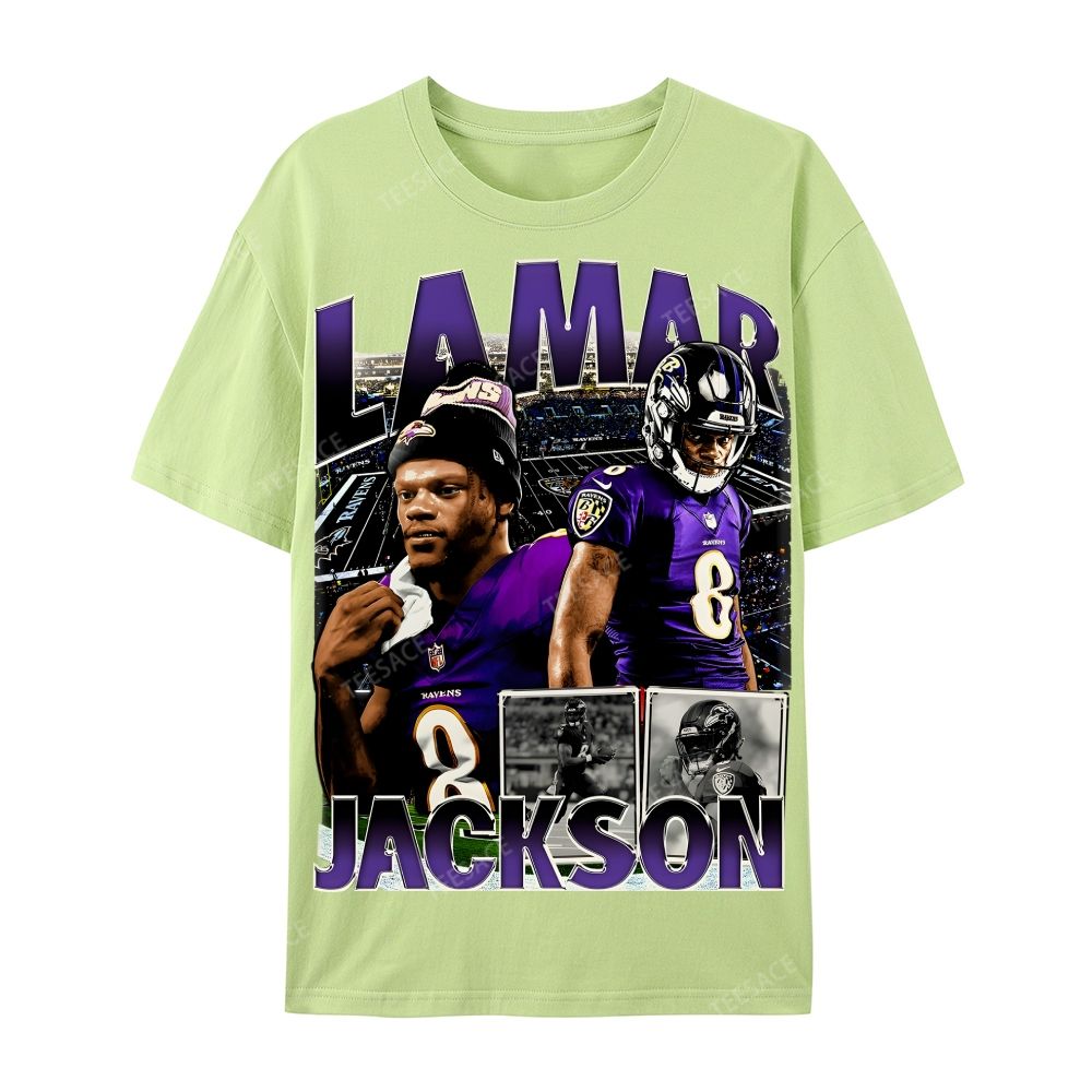 Unisex-Adult Ultra Cotton  T-Shirt Graphic  Lamar Jackson Tee