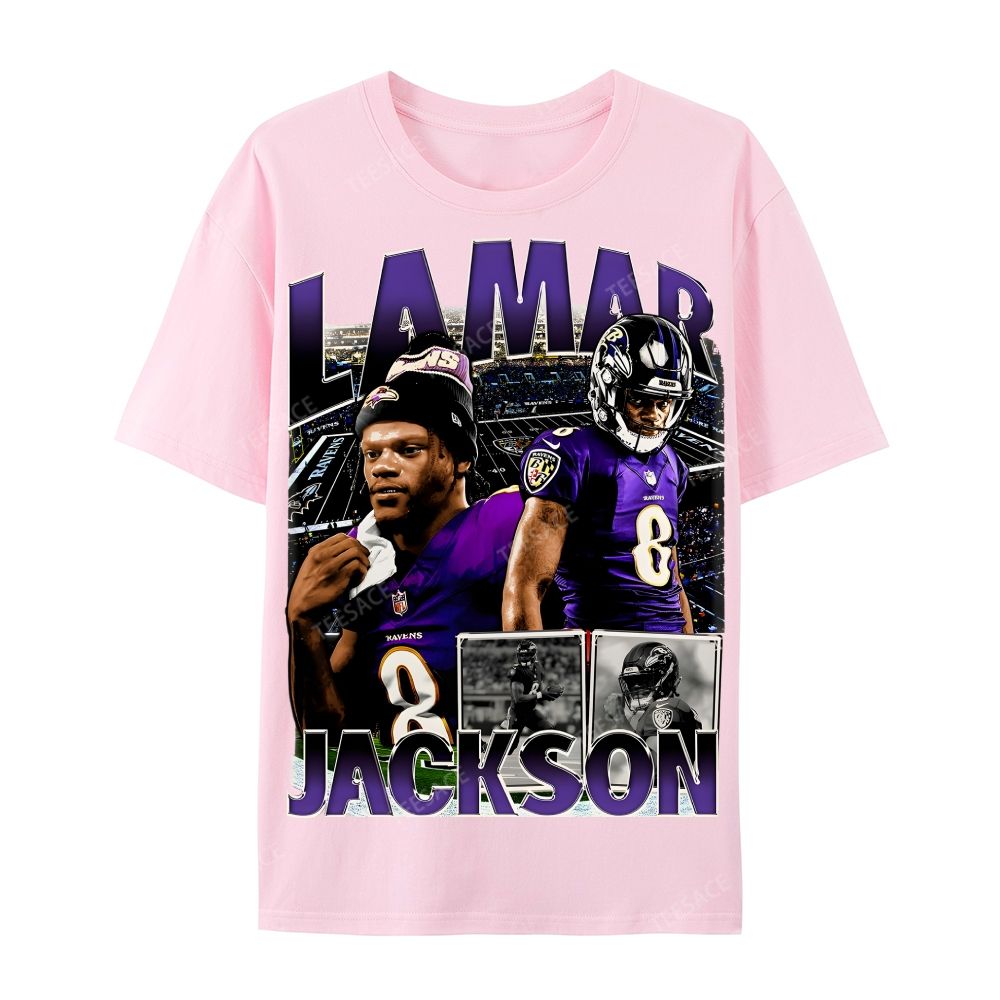 Unisex-Adult Ultra Cotton  T-Shirt Graphic  Lamar Jackson Tee