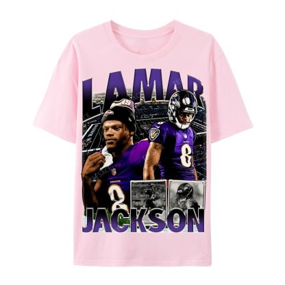 Unisex-Adult Ultra Cotton  T-Shirt Graphic  Lamar Jackson Tee