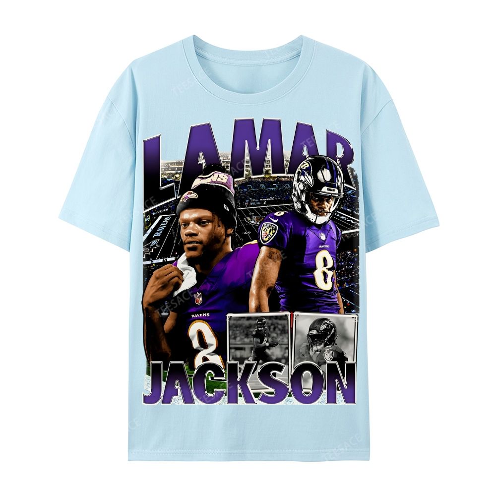 Unisex-Adult Ultra Cotton  T-Shirt Graphic  Lamar Jackson Tee