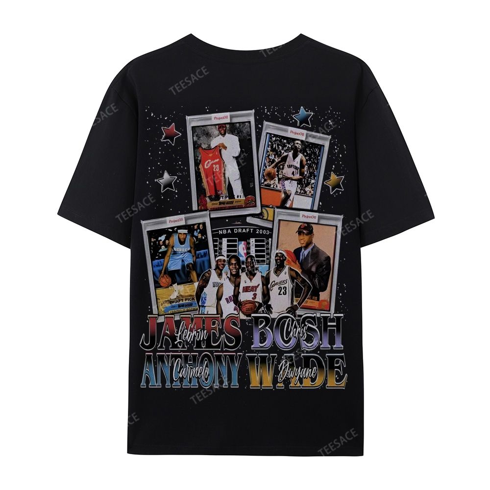 2003 NBA DRAFT TEE Casual Short Sleeve T-Shirt 