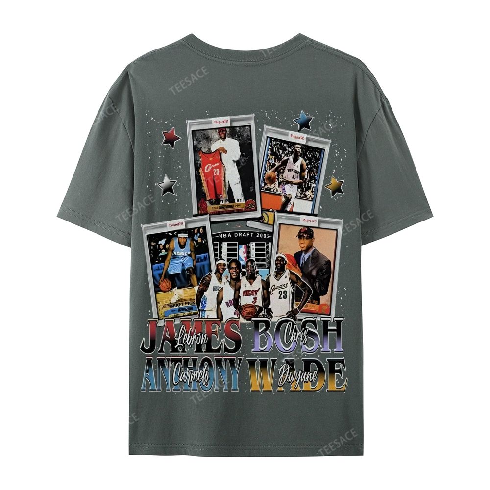 2003 NBA DRAFT TEE Casual Short Sleeve T-Shirt 