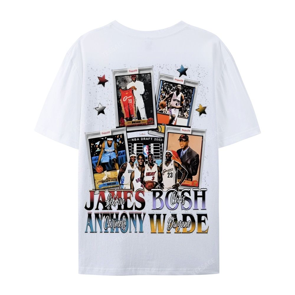 2003 NBA DRAFT TEE Casual Short Sleeve T-Shirt 
