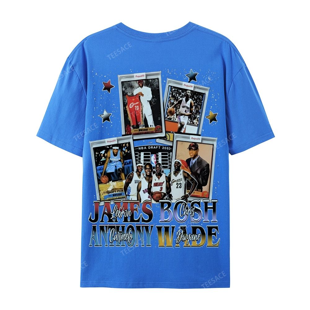 2003 NBA DRAFT TEE Casual Short Sleeve T-Shirt 