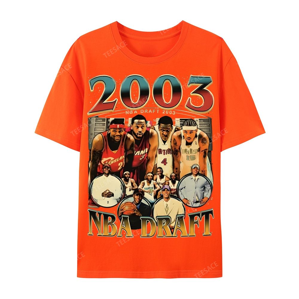 2003 NBA DRAFT TEE Casual Short Sleeve T-Shirt 