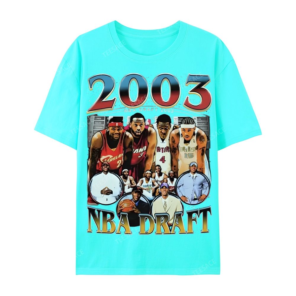 2003 NBA DRAFT TEE Casual Short Sleeve T-Shirt 