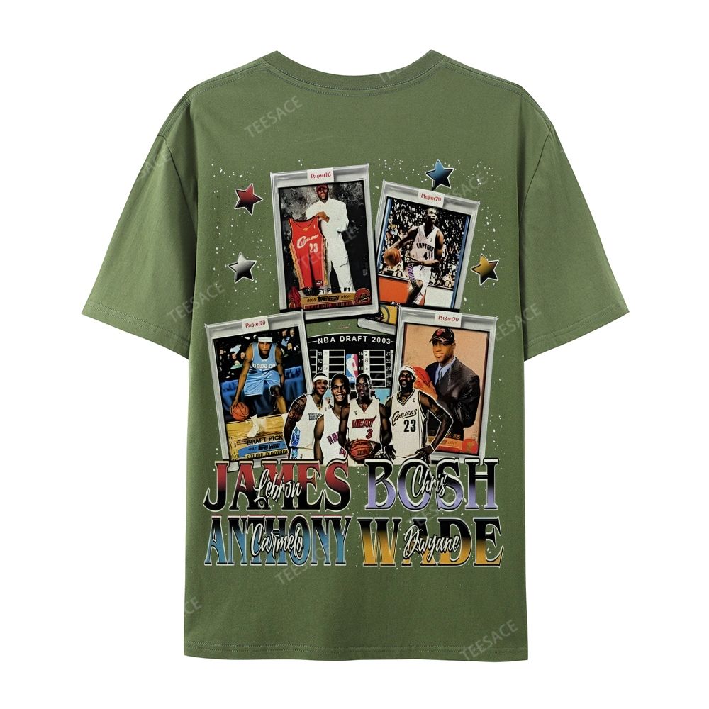 2003 NBA DRAFT TEE Casual Short Sleeve T-Shirt 
