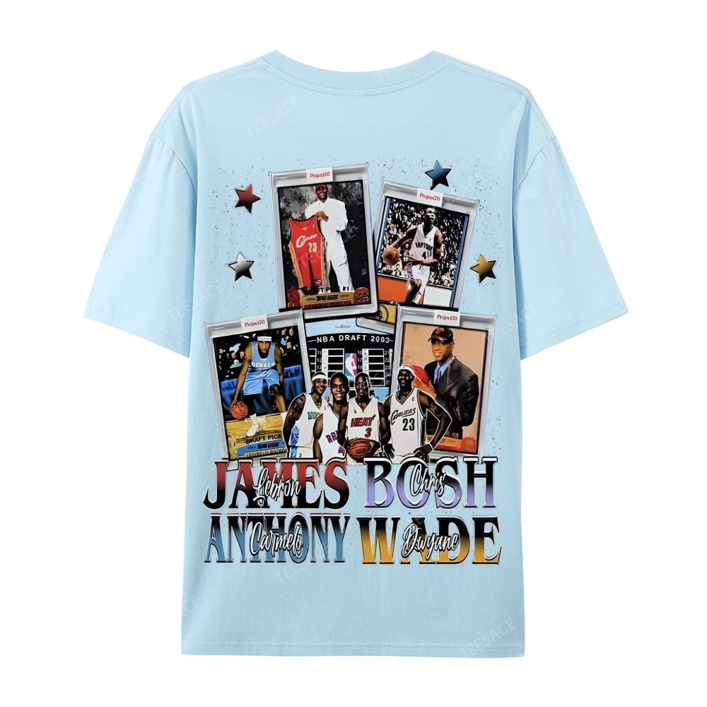 2003 NBA DRAFT TEE Casual Short Sleeve T-Shirt 